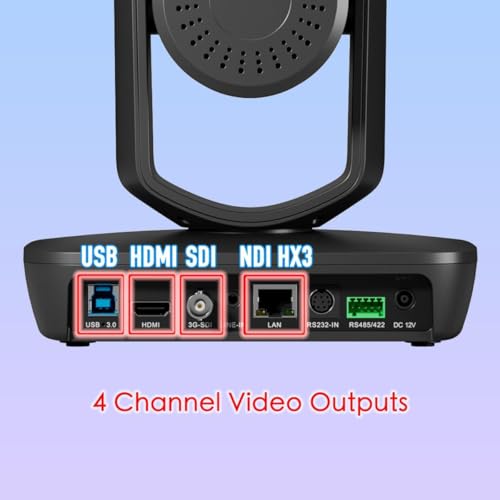 AI Auto Tracking NDI HX3 PTZ Camera, 30X Zoom Live Streaming HDMI SDI PTZ for Church Worship and Live Event, LV30N - color: Classic Black