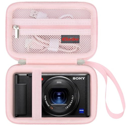 Case for Sony ZV-1F/ ZV-1/ ZV-1 II/Sony RX100 VII/ RX100 III Digital Camera | Sony ZV-1F/ ZV-1/ ZV-1 II/ RX100 VII Digital Camera Carrying Case, Hard Protective Bag, Pocket fits Accessories, Jelly Pink - color: Jelly Pink