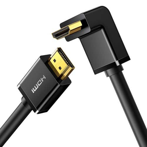UGREEN 4K@60Hz 90 Degree HDMI 2.0 Cable Right Angle, 3.3FT | High Speed HD 3D 1080P ARC, Down Angle, Compatible with Laptop Monitor Nintendo Switch 2 Xbox PS5 PC TV - size: 3.3FT