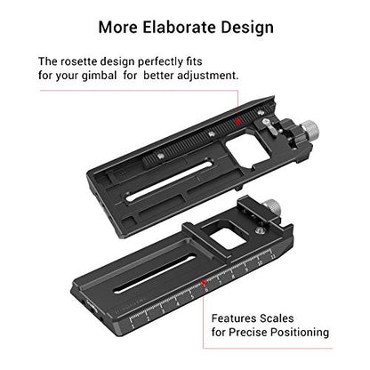 SMALLRIG 5.5'' Camera Quick Release Plate Adapter for Arca-Swiss for DJI RS 5 / RS 4 / RS 4 Pro / RS 2 / RSC 2 / RS 3 / RS 3 Pro & for Ronin-S Gimbal