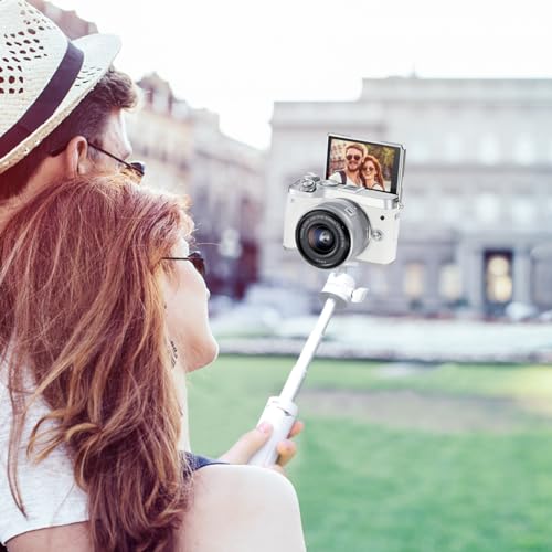 MT-08 Mini Tripod for Camera, 1/4" Mount Universal Portable Camera Tripod | Compatible with DJI OSMO 360/Pocket 3/Pocket 4 /4P/Luna/Insta360x5/iPhone/Sony/Xtra, Extendable Handheld Video Shooting Stand - color: White