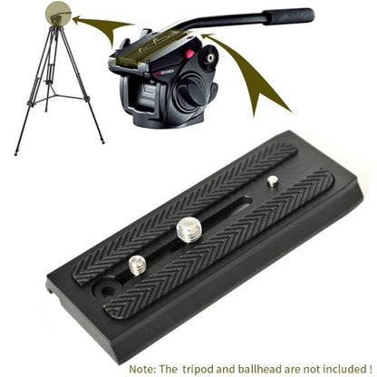 501PL 120MM Long Quick Release Plate For Manfrotto 501PL, 503, 701HDV- RC5 System Replacement (#3433PL)- Compatible with 501/503/577/701 NG Tripod Heads, With 1/4"-20 & 3/8"-16 D-Ring Screw - color: Long Version (120mm)
