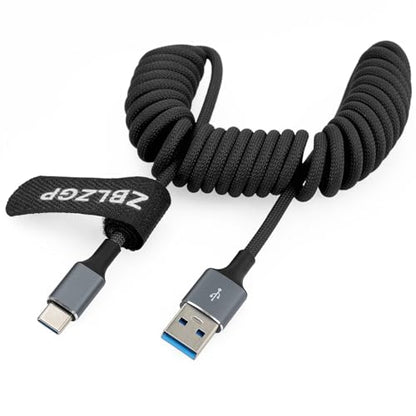 USB C to USB A Charging Cable, Fast Charge, for Canon EOS Rebel T7i, Sony A5100 DCR-SR200, Nikon D3400 D90 D7000 - color: Black Braided, style: USB-A to USB-C