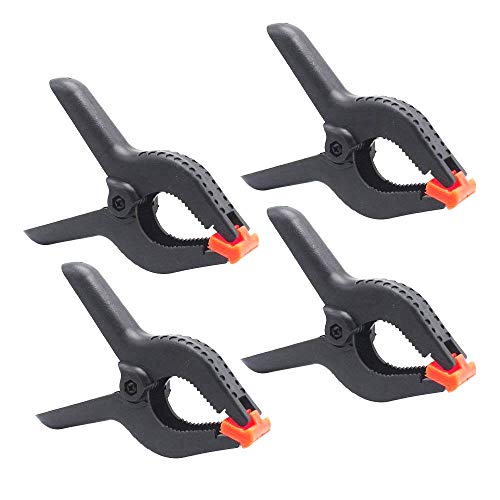 ONDY 4-Pack 6 Inch Spring Clamps, Heavy Duty Plastic Clamps Nylon Clips for Background, Photo Studio and Any More - size: 6 inch