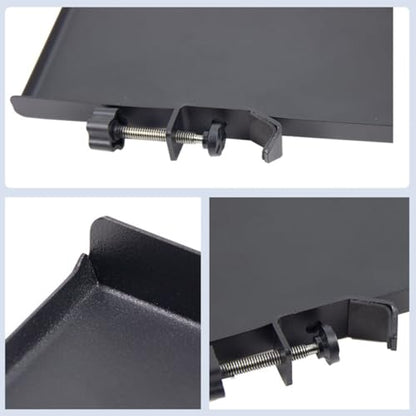 Clamp Microphone Stand Tray Holder for Live Streaming with Sound Card Storage Raised Edge Bracket for Picks Capos Phones and Accessories
