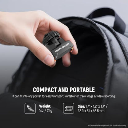 NEEWER Basics Magnetic Cold Shoe Mount Adapter Compatible with DJI OSMO Action 3 4 5 Pro Nano 360 Action Cams, Quick Release with 1/4" Screw Hole for Camera Hot Shoe Mini Tripod Selfie Stick, AC037 - style: AC037