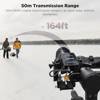 Sevenoak K7 UHF Wireless Lavalier Microphone System for Cameras DSLR Smartphone, 48-Channel,164ft Range,Compact Clip-on Lapel Microphones for Video Recoding YouTube Live Streaming Interview