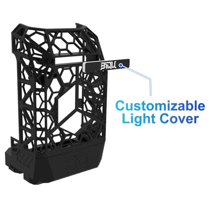 BIQU Panda Jetpack Nylon Printhead Front Cover + Cooling Fan Duct for Bambu-Lab P1/X1 3D Printers, Lightweight High Positioning Accuracy Fully Suitable for Panda Revo/Flow - size: Panda Jet Pack V1 Black