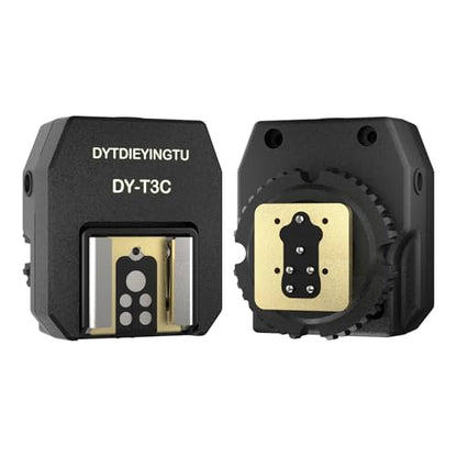 DY-T3C Set Style Multi-Functional hot Shoe Adapter, Single-Lens Reflex Camera Universal Flash Expansion Accessory/ Also Applicable Mini Camera Flash Height-Increasing Conversion Accessories - style: DY-T3C 1pcs + PC cable 3pcs