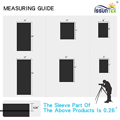 ISSUNTEX 10X24 ft Background Muslin Backdrop, Photo Studio, Collapsible High Density Screen for Video Photography and Television-Black - color: Black, size: 10X24 ft