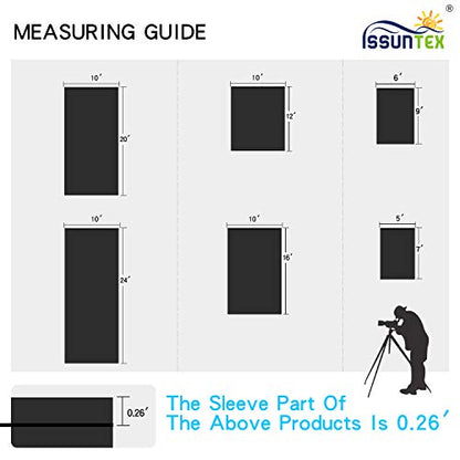 ISSUNTEX 10X24 ft Background Muslin Backdrop, Photo Studio, Collapsible High Density Screen for Video Photography and Television-Black - color: Black, size: 10X24 ft