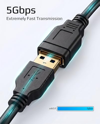 Meokse 12FT USB 3.0 Extension Cable - Compatible with Webcam, Camera, Phone, USB Hub, Mouse, Keyboard, Printer, Hard Drive, VR - color: 12FT/4M