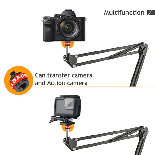 1/4 to 3/8 Camera Screw Adapter 1/4" Male to 3/8" Female and 3/8" Male to 1/4" Tripod Screw Adapter with Personalised Silicone Ring for Camera Monitor, Tripod, Mic Stand Mount 4 Pcs