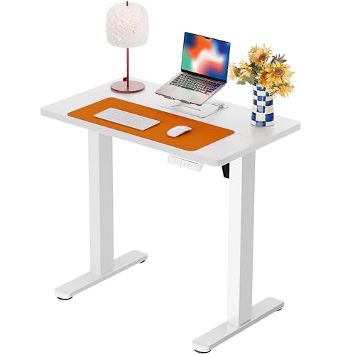 ErGear Height Adjustable Electric Standing Desk, 32 x 19 Inches Sit Stand up Desk with Memory Presets, Computer Home Office Desk, White - color: White, size: 31.5 X 18.9 Inches