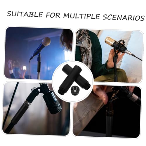 NUOBESTY Mic Stand Extension Tube Kit for Podcasters 5/8 to 3/8 Adapter Heavy Duty Microphone Arm Stand Extender for Desk and Live Streaming