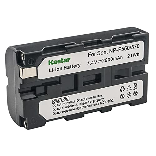 Kastar 2-Pack NP-F550 / NP-F570 Battery and LTD2 USB Charger Compatible with Neewer Advanced 660 Dimmable Bi-Color LED Pane Light, P200 CRI97+ RGB LED Video Light, P280 CRI97+ RGB LED Video Light - size: 1 Charger + 2 Batteries