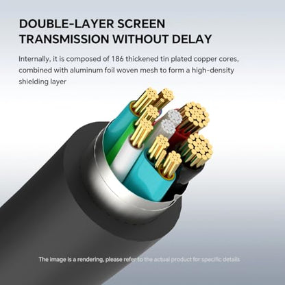 16ft USB-A to USB-C High-Speed Data Transfer Cable with Dual Magnetic Rings – Camera Connection Cable with Signal Boosting, Compatible with Hard Drives, Canon, Sony, Fujifilm, Nikon DSLR Cameras - color: L-Shaped, size: 16ft
