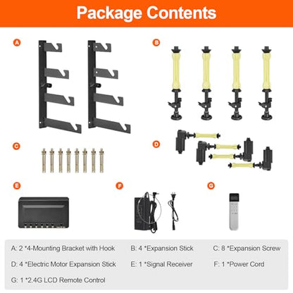 4Roller Electric Backdrop Support System Wall Mount Motorized Electric Background Roller with Remote for Studio Live Game Video Background Home, Compatible with Light Stands, Wall, Ceiling