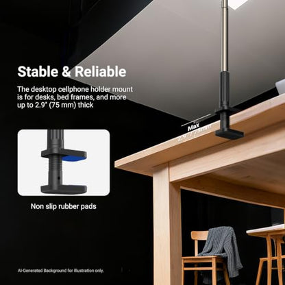 NEEWER Entry Level Version Phone Stand for Desk & Bed, 360° Adjustable Office Table Bedside Overhead Cell Phone Holder Mount Compatible with iPhone Samsung Android for Video Recording Filming, X6