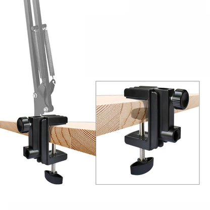 2 Pack Boom Arm Clamp Replacement Microphone Stand Desk C-Clamp Desktop Mount Holder Bracket for Microphone Arm Stand Suspension Boom Scissor Mic Stand Table Lamps Desk Lamp