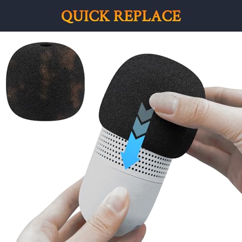 SOULWIT 2Pcs Pop Filter for Razer Seiren V3 Mini - Black | Do Not Fit Seiren V3(2024 Gen3), Seiren Mini(2020 Gen1) Mircophones