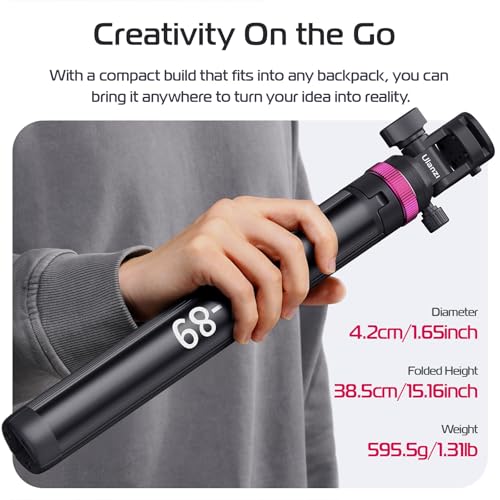 ULANZI MT-89 Extendable Tripod Aluminum, 82" Portable Adjustable Light Stand with 1/4" Screw Quick Release, Camera Phone Tripod for Camera Video Light Smartphone, Lightweight for Travel,Up Load 2.2LBS - size: 82 inch-Original Version