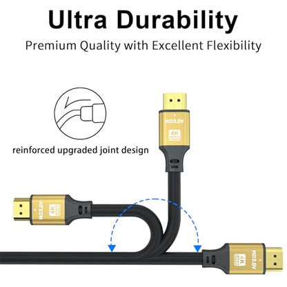 40FT Long HDMI Cable 4K@60Hz, High Speed 4K HDMI Cable with Gold Plated Connectors, Gold Aluminum Housing, for Projector, Home Theater, Classroom, Church, Large Room, AV Cabinet Setup. - size: 40FT