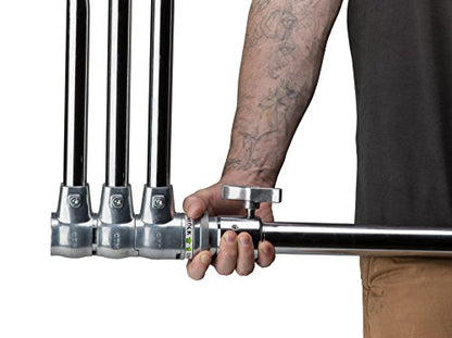 Kupo 40" C-Stand Turtle Base Professional Grip Stand with Detachable Base, Two Riser/Three Section Design, Heavy-Duty Steel Construction, Silver (KS704312) - color: Silver, style: 40" Turtle Base