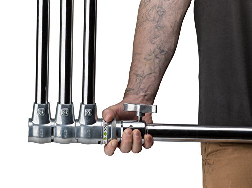 Kupo 40" C-Stand Turtle Base Professional Grip Stand with Detachable Base, Two Riser/Three Section Design, Heavy-Duty Steel Construction, Silver (KS704312) - color: Silver, style: 40" Turtle Base
