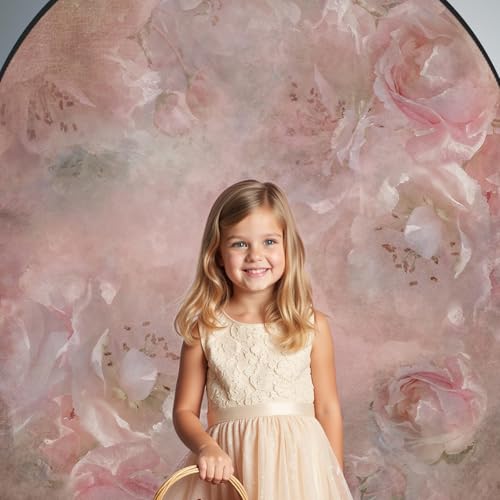 Kate 5x6.5ft(1.5x2m) Collapsible Backdrops Retro Floral Portable Backdrop for Portrait Photography, Headshot, Video Meetings