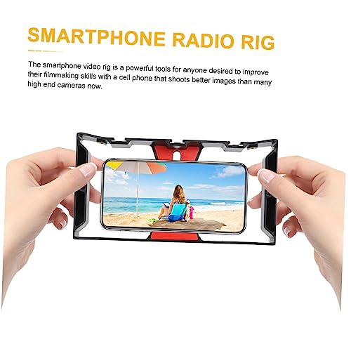 Hand Held Phone Stabilizer Grip Smartphone Video Rig with Retractable Design Compatible with Mobile Phones for Filmmakers and Content Creators Includes Three Slots for Accessories