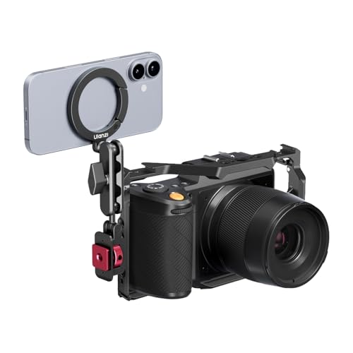 ULANZI MA56 Aluminum Magnetic Phone Tripod Mount w 1/4" Screw Arca Base | Strong Magnetic, 1/4'' Thread for Tripods Stabilizer, Foldable Camera Phone Holder w Cold Shoe 360° Rotation for iPhone 17/16
