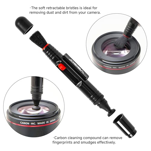 VSGO All-in-One Camera Cleaning Kit for Full Frame Sensor Cameras (24mm) Compatible with Canon, Nikon, Sony, Pentax & DSLR, Includes CMOS Swabs, Lens Pen, Air Blower & More (DKL-20F)