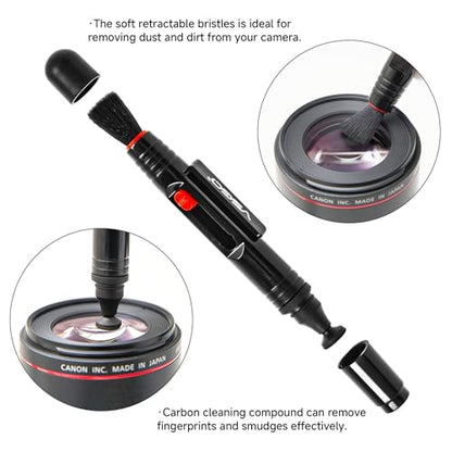 VSGO All-in-One Camera Cleaning Kit for Full Frame Sensor Cameras (24mm) Compatible with Canon, Nikon, Sony, Pentax & DSLR, Includes CMOS Swabs, Lens Pen, Air Blower & More (DKL-20F)