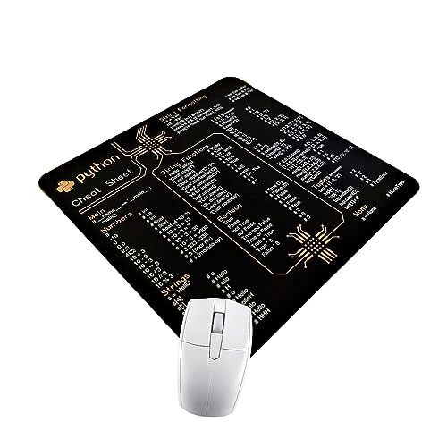Python Cheat Sheet Mousepad for Beginner, Python Reference Guide Desk Mat, Python CheatSheet for Software Engineers, Software Engineers, Mouse Pads Gift for AI Programmer Desk Mat KMH - color: Python