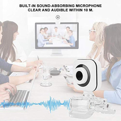 480P HD Camera, Built in Microphone Computer Camera Lens Rotatable, Support Live Webcast, Online Teaching, Video Conferences Meeting Webcam USB Desktop Laptop Camera for Live Streaming