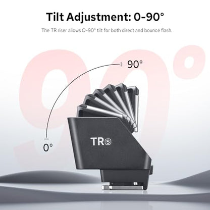 Godox TR-S TTL Hot Shoe Riser for Sony, with 6 Adjustment Levels (0-90°) TTL Function HotShoe Extender Mount Adapter for Godox TTL Mini Flash iT20 iT30Pro
