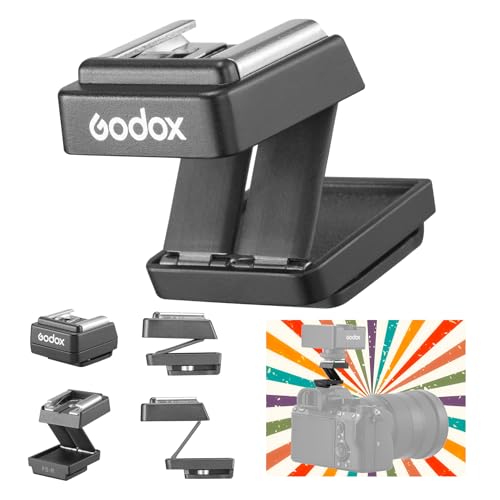 Godox FS-R Single Contact Foldable Flash Bracket, Anti-Collision Riser for Godox MF12/MF-12 & Other Single Contact Mini Flash, Max Load 78g, Foldable Design for Portable Macro Photography - size: Godox FS-R