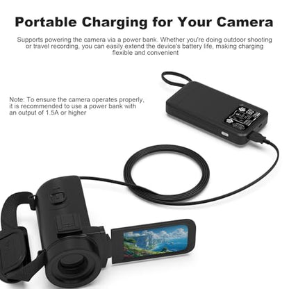 Replacement CA-110 USB Power Supply Charger Cable Charging Cord Compatible with Canon VIXIA HF R800, R700, R600, R500, HF M50, M52, M500, R20, R21, R30, R32, LEGRIA HF R206 R26 Camcorders