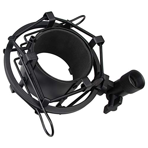 Miwayer Universal Microphone Shock Mount,Most Advanced Cobweb Anti-Vibration Structure Compatible with 1.6-1.8"(42-47mm) Large Diameter Condenser Mics, Like CAD U37 USB GLX220 NW-700 MXL770 V250 - size: 1.6-1.8"(42-47mm) Black