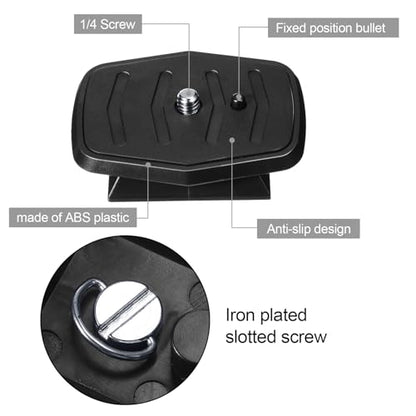 Weewooday 2 Pieces 35 mm Tripod Quick Release Plate Tripod Adapter Mount Camera Adapter Plate Parts for Cameras Mount Qb-4w CX-444 CX-888 CX-460 CX-470 CX-570 CX-690 DF-50 VCT-D580RM VCT-D680RM