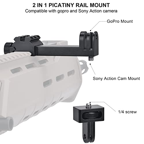fantaseal High Precision Aluminum Alloy Cell Phone Smartphone Gun Clamp Mount Picatinny Rail Holder Airsoft Hunting FPV Video Recording Kit for iPhone YouTube Tiktok Vlogging