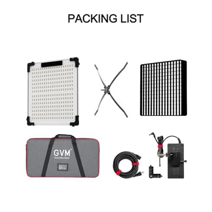 GVM 200W Flexible Led Panel Light Mat with Bluetooth Control, RGB Video Light with Softbox, 2000K-10000K Foldable Photography Light, 16 Kinds Lighting Scene, 1400pcs Led Beads, 23.62 * 23.62 inch - size: B200C