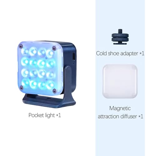 Nanlite Pico Portable LED Fill Light – Full Color RGB, Snap-On Attachment for Phone/Camera Photography, Live Streaming, Video Content Creation (Midnight Blue) - color: Midnight Blue