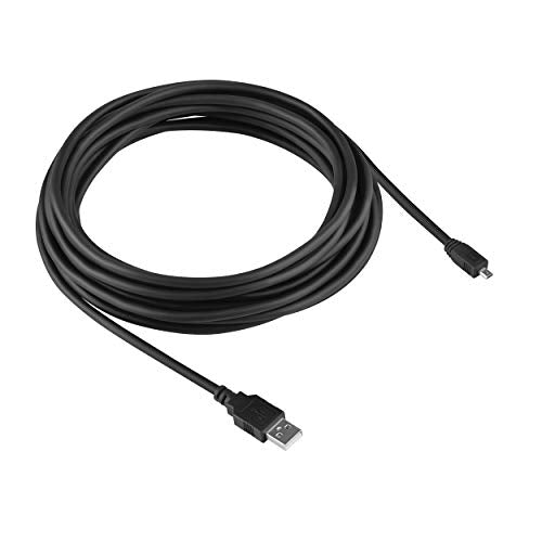 20ft USB UC E17 8 Pin to USB 2.0 - Extra Long USB to 8 Pin UC E17 USB Cable Tether Cable (Black)
