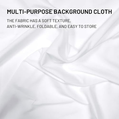 White Backdrop Background 10 X 10 FT Large Photography Backdrop Photo Photoshoot Background Screen for Photography Photo Booth Backdrops Parties Curtain - color: White, size: 10*10