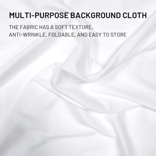 White Backdrop Background 10 X 7 FT Large Photography Backdrop Photo Photoshoot Background Screen for Photography Photo Booth Backdrops Parties Curtain - color: White, size: 10*7