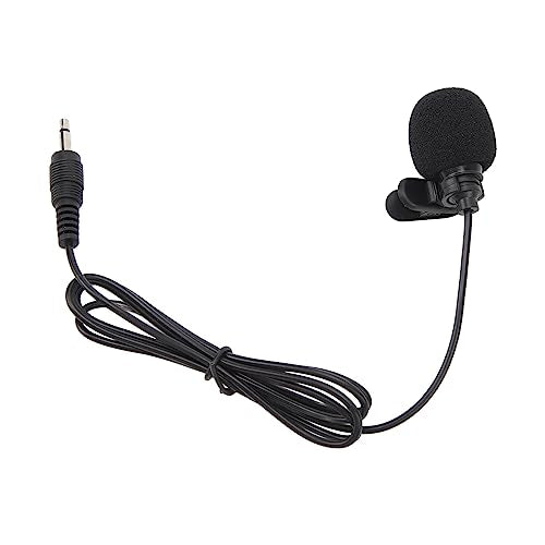 Wired Lavalier Microphone, Omnidirectional Condenser On Mic with Windproof Sponge and Noise Reduction Chip, for Interviews Meetings Recording Computer