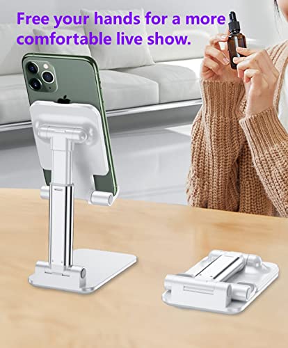 Home Phone Stand, Folding Telescopic Desktop Stand, Live Broadcast, Selfie (Pink) - color: Pink