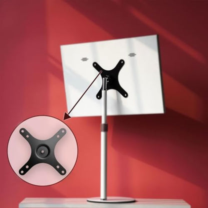 Kado Portable Monitor Stand Adapter 1/4" Screw Hole to 100x100mm 75x75mm | Universal Wall Mount Arm Mount Bracket Plate, Tripod Camera Stand for Desktop Monitor Portrait/Landscape Mode - style: Black